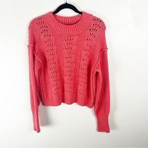 FREE PEOPLE Bell Song Lyra Reef Boxy Cropped Knit Drop Shoulders Sweater Medium